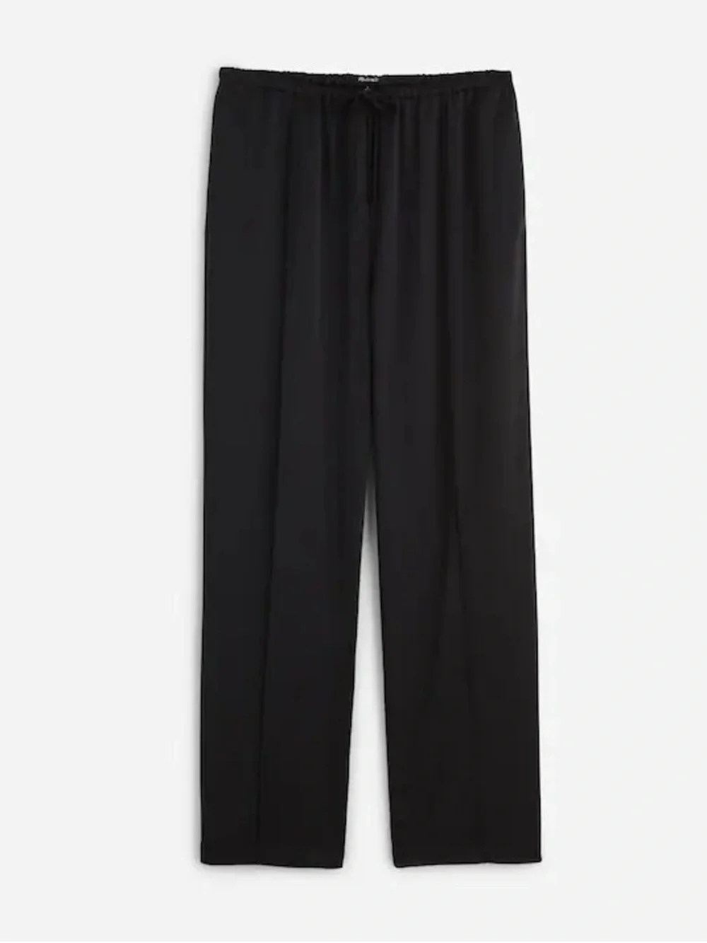 Madewell Pintucked Slim Pull-On Satin Pant